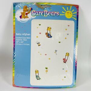 Care Bears Baby Afghan Counted Cross Stitch Kit #39300 29x45 New in Package